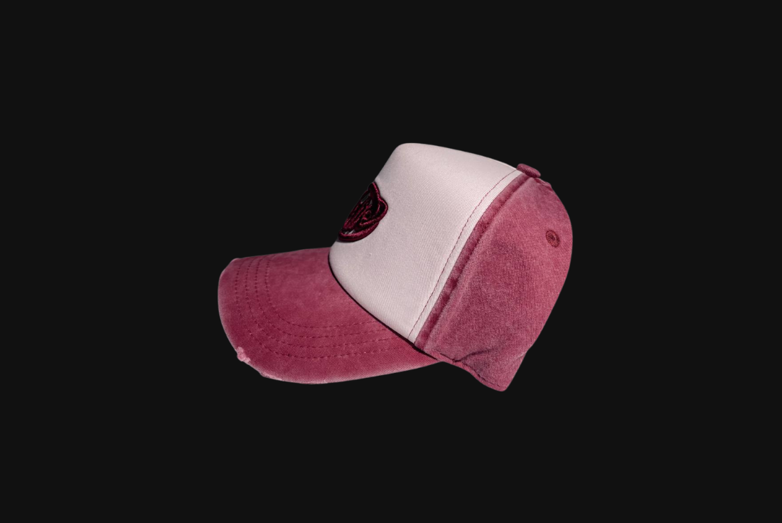 MADRÉ BURGUNDY DISTRESS CAP