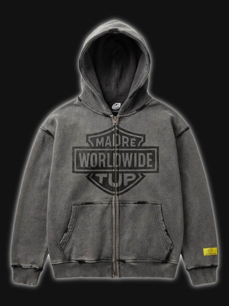 BLACK MADRÉ CYCLE ZIP-UP