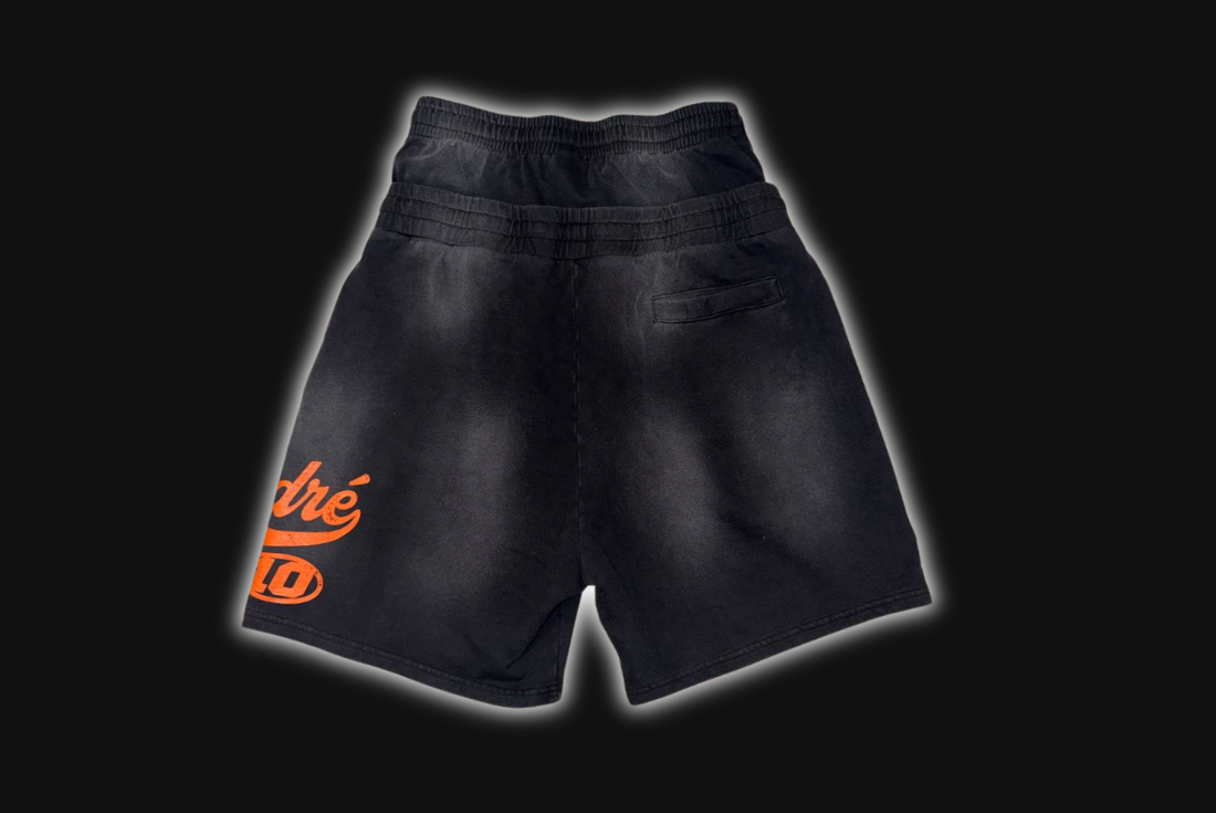 MADRÉ DOUBLE BAND SHORTS BLACK/ORANGE