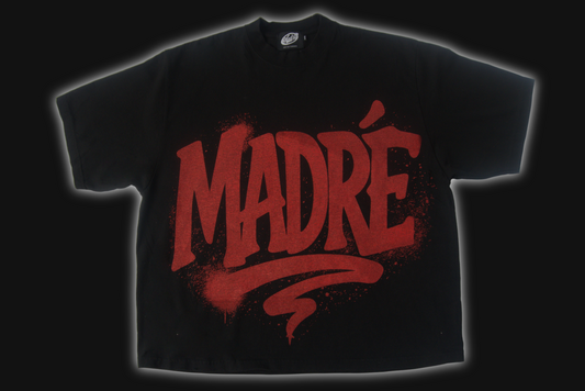 BOXY T-SHIRT - BLACK RED ALERT