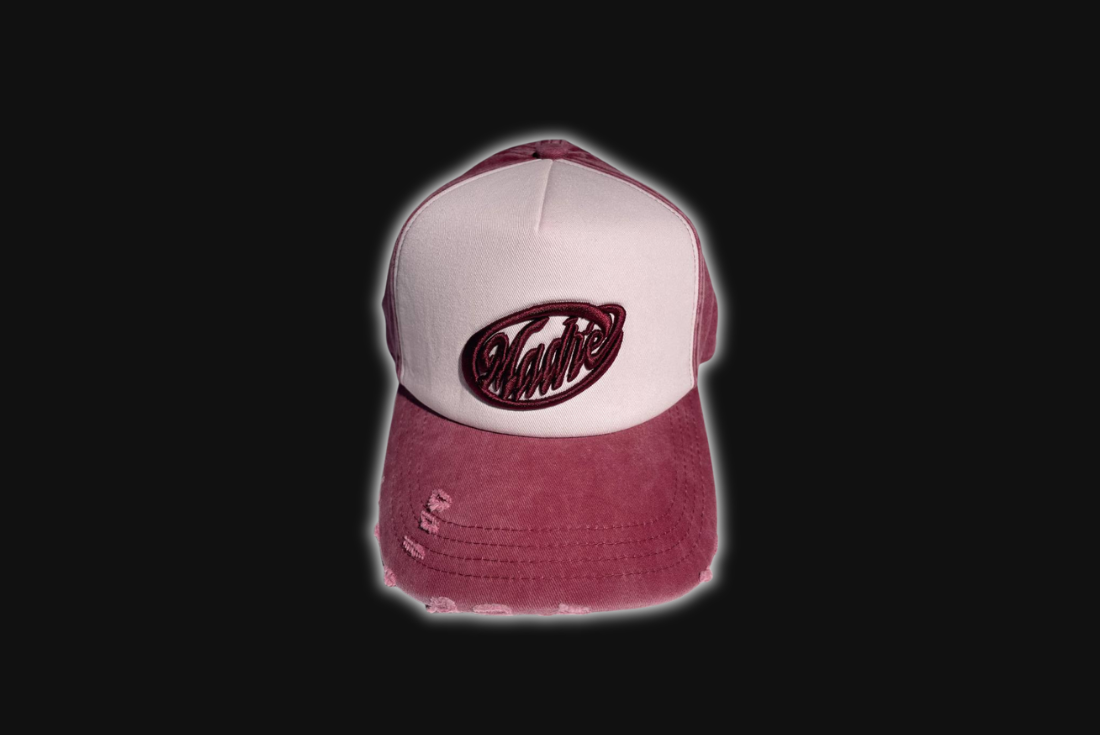 MADRÉ BURGUNDY DISTRESS CAP