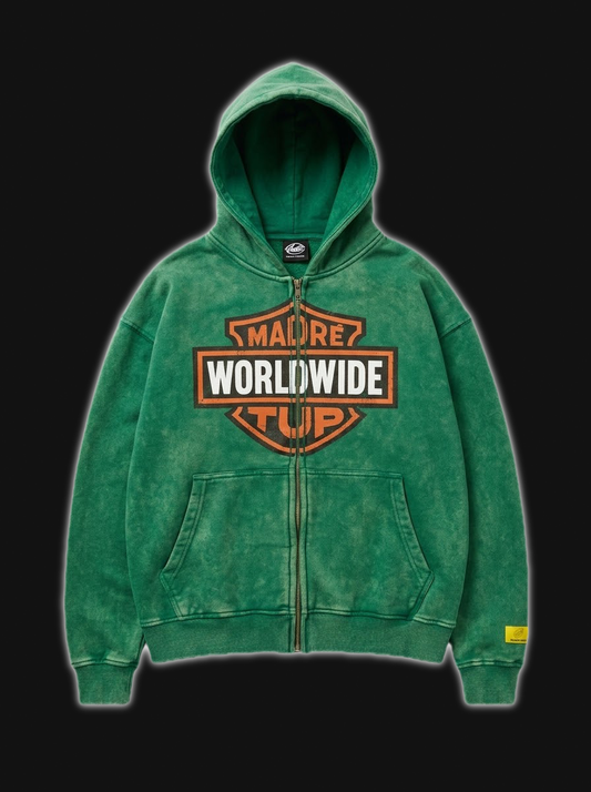 GREEN MADRÉ CYCLE ZIP-UP