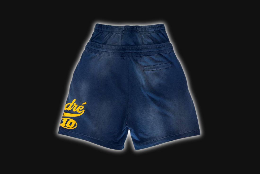 MADRÉ DOUBLE BAND SHORTS NAVY/YELLOW