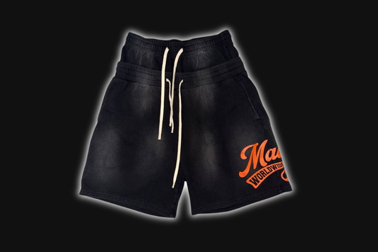 MADRÉ DOUBLE BAND SHORTS BLACK/ORANGE