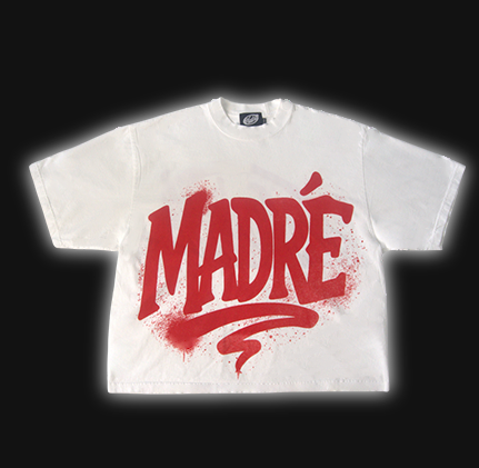 BOXY T-SHIRT - WHITE RED ALERT